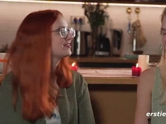 German Amateur Lesbians Jolien & Iva Explore Each Other - Hot Blonde & Redhead Fingering & Pussy Eating