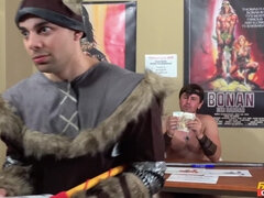 Barbarians fuck Veronica Leal on the desk