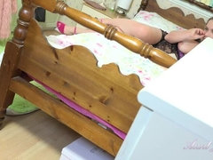 ブロンド, フェラチオ, 人妻の, 下着, オナニー, 淫乱熟女