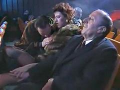 Blonde, Brunette brune, Cinéma, Européenne, Groupe, Hard, Nénés, Rétro ancien