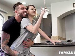 お尻, 美人, ブロンド, フェラチオ, 巨乳な, バック, 祖父, ハードコア