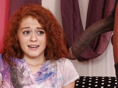 18, デカ尻, デカチン, フェラチオ, バック, 異人種間, ティーン, オッパイの