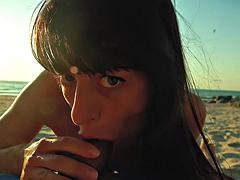 Playa, Mamada, Corridas faciales, Hd