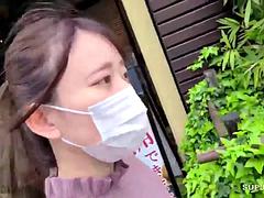 素人, アジア人, 美女, デカパイ, フェラチオ, 中出し, 日本人, オッパイの