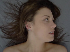 Brunette brune, Mignonne, Tchèque, Masturbation, Orgasme, Solo