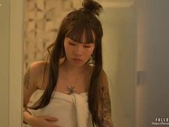 素人, アジア人, バイセクシャル, フェラチオ, ゲイ, グループ, ハードコア, 三人