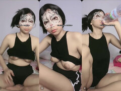 Enthousiasteling, Aziatisch, Grote mammen, Vingeren, Huisgemaakt, Gezichtspunt