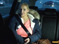 Super Busty Curvy Blonde K. Swift Pays Fare With Her Huge Natural Tits - blowjob