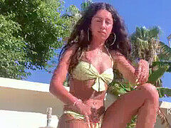 18 jaar, Strand, Buiten, Slipje, Openbaar, Tiener, Nat