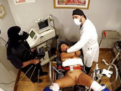 Helpless Latina Shocked and besides Interrogated, Cruel Doctor and besides Police