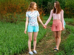 69, Cul, Doigter, Masturbation, De plein air, Maigrichonne, Dénudage, Adolescente