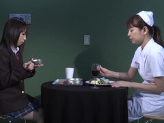 美女, 黒人, 茶髪の, ズームショット, 毛深い, なめる, 看護婦, ハメ撮り