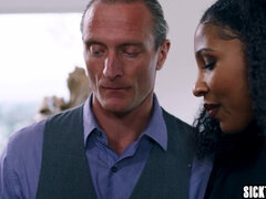 Big cock guy fucked two ebony MILFs