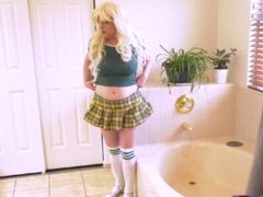 Amateur, Rubia, Fetiche, Sexo duro, Lencería, Coño, Ducha, Medias largas