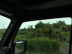 Amateur, Car, Fingering, Footjob, Outdoor, Petite, Public, Tits