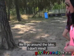 18, 素人, 指いじり, 彼女, キス, なめる, 公共, オマンコ