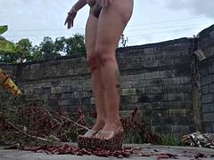 Fetisch, Fußfetisch, Hd, Absätze, Riesig, Latina, Nackt