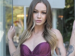 Tussi, Blondine, Fingern, Lesbisch, Natürlichen titten, Zierlich, Rasiert, Strümpfe