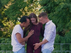 Красивые, Минет, Секс без цензуры, Хд, Два парня и девушка, На природе, Русские, Втроем