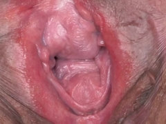 Grote mammen, Bruinharig, Handbeurt, Rijpe lesbienne, Kut duiken, Geschoren, Alleen, Tiener