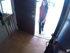 18 jaar, Pijpbeurt, Bruinharig, Hardcore, Hd, Latijnse vrouw, Gezichtspunt, Spion