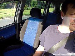 Cul, Blonde, Voiture, Tchèque, Réalité, Criant, Voyeur, Pute