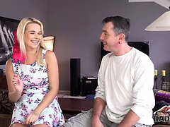 Beauté, Blonde, Plantureuse, Grandpère, Maman, Chatte, Fils, Belle mère