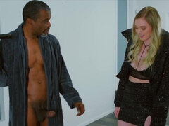Grosser schwanz, Blondine, Blasen, Spermaladung, Hd, Interrassisch, Pov, Rau