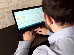 Bondage discipline sadomasochisme, Naakte man aangeklede vrouw, Sperma shot, Dominante vrouw, Masker, Russisch, Voorbinddildo