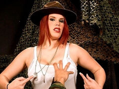 Grosser arsch, Grosse titten, Schwanz, Hundestellung, Handjob, Milf, Pov, Rotschopf