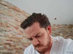 Big-assed Katy Jayne gets her butthole fucked by a mailman