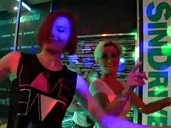 Groupe, Lesbienne, Masturbation, Fête, Public