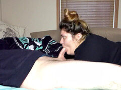 Amateur blowjob, swallow, sloppy head