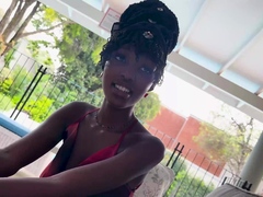 Smart ebony teen amateur interracial sex