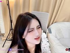 素人, 美人, 茶髪の, 中国人, 指いじり, 淫乱熟女, オマンコ, 一人