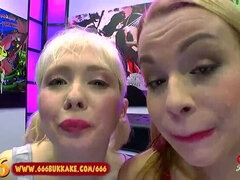 Blonde, Sucer une bite, Bukkaké, Tir de sperme, Mignonne, Faciale, Mère que j'aimerais baiser, Avaler