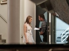 Blondine, Blasen, Hundestellung, Rasiert, Entkleiden, Lehrer, Jungendliche (18+), Titten