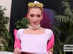 Blond, Pijpbeurt, Sperma shot, Handbeurt, Hd, Slet, Tieten likken