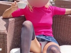 Hembra, Orgasmo, Al aire libre, Público