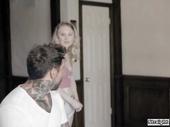 ブロンド, フェラチオ, 毛深い, 手コキする, オマンコ, ラフ, オッパイの, ヴァージン