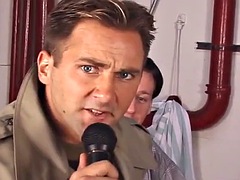 Reporter boy fucks a guy with a tight ass after interviewing him