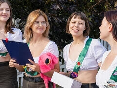 18 ans, Gros cul, Sucer une bite, En levrette, Seins naturels, Orgie, Adolescente, Nénés