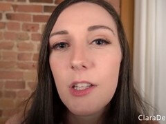 Intimate close-up facial cumshot JOI with Clara Dee