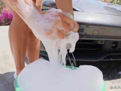 アナル, デカパイ, 巨乳な, 車, イく瞬間, 淫乱熟女, 赤毛, オッパイの