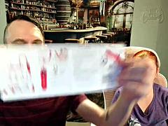 Lesbian Redhead Unboxes Mesterstar Electric Rose Pussy Pump Milking
