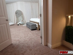 Stepson caught his stepmom touching herself