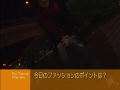Pareja, Corrida, Japonés, Medias largas, Tetas