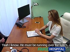 Naughty Alexis Crystal gets her pussy drilled by patient's big cock in fakehospital POV
