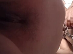 Bondage discipline sadomasochisme, Grote kont, Blond, Zichtbare schaamlippen, Kut duiken, Slaaf, Vastgebonden, Nat