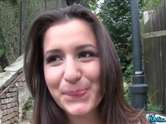 Collège université, Tchèque, Pov, Public, Chatte, Rasée, Timide, Étudiant